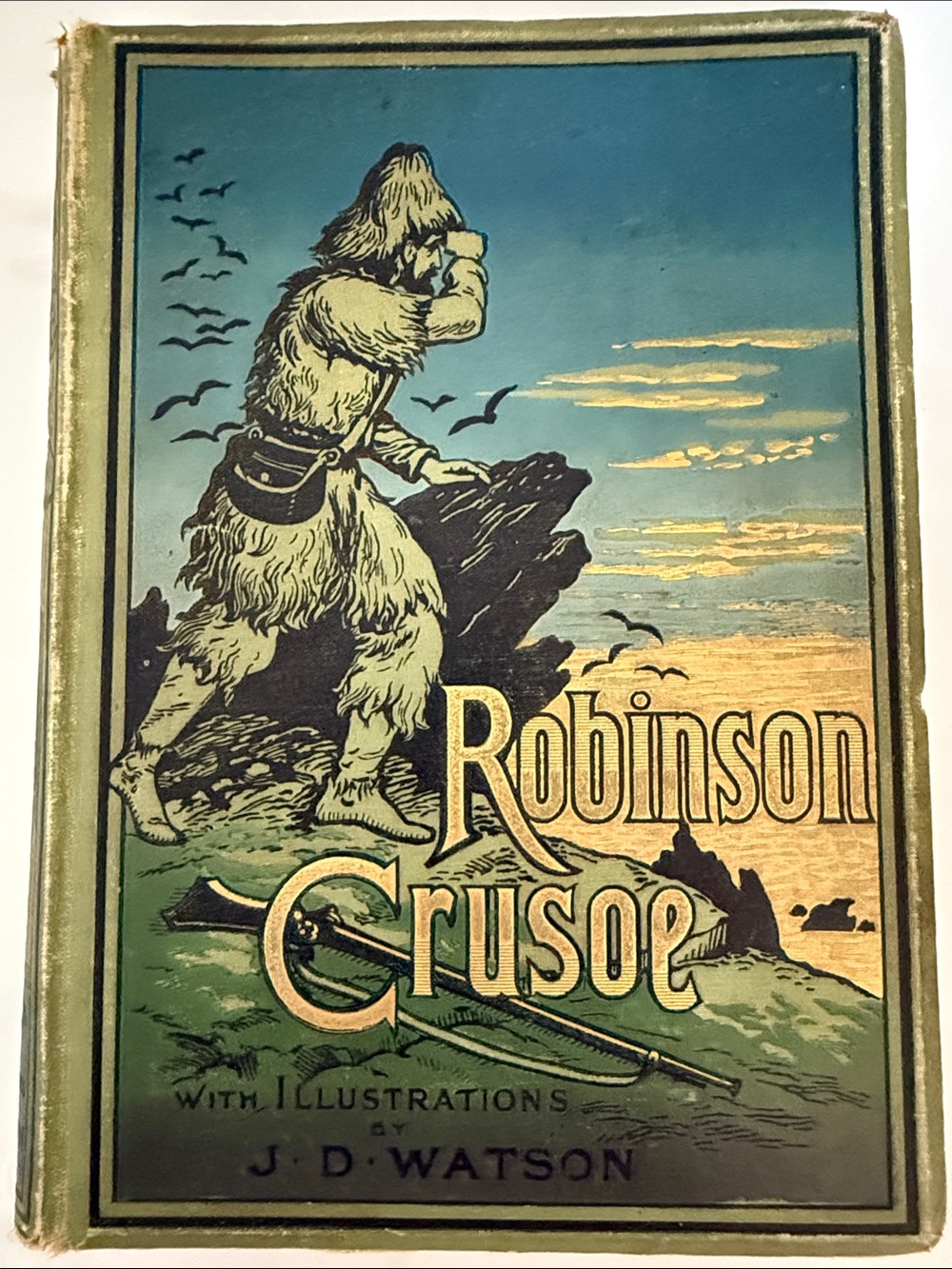 “Robinson Crusoe” 1891 Antique Book